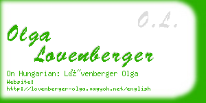 olga lovenberger business card